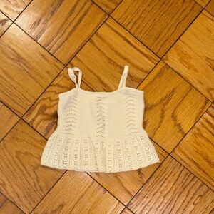 Aeropostale Cream Knit Tank Top